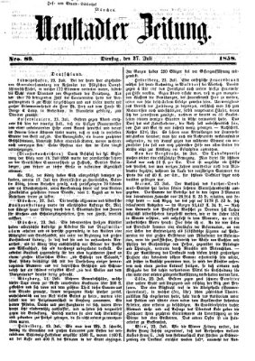 Neustadter Zeitung Dienstag 27. Juli 1858