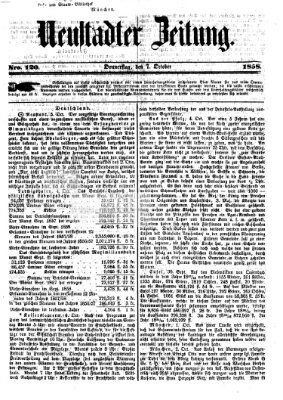 Neustadter Zeitung Donnerstag 7. Oktober 1858