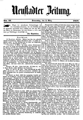 Neustadter Zeitung Donnerstag 3. März 1859