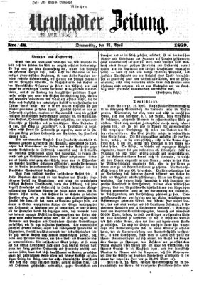 Neustadter Zeitung Donnerstag 21. April 1859
