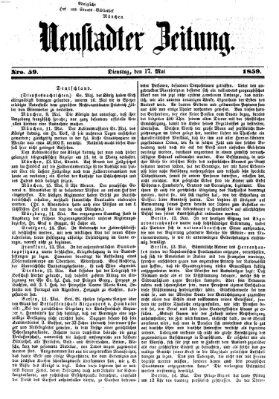 Neustadter Zeitung Dienstag 17. Mai 1859