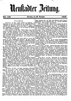 Neustadter Zeitung Dienstag 29. November 1859