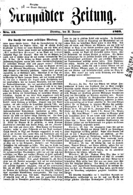 Neustadter Zeitung Dienstag 31. Januar 1860