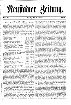Neustadter Zeitung Dienstag 21. Januar 1862