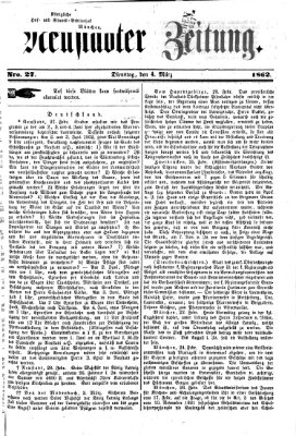 Neustadter Zeitung Dienstag 4. März 1862