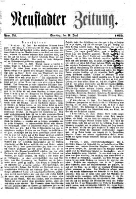 Neustadter Zeitung Samstag 14. Juni 1862