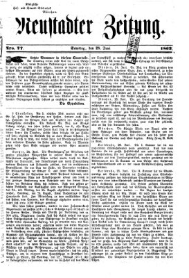 Neustadter Zeitung Samstag 28. Juni 1862
