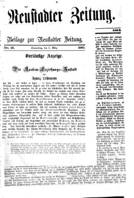Neustadter Zeitung Samstag 7. März 1863