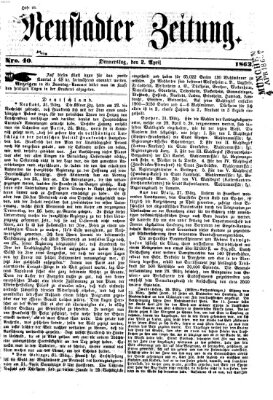 Neustadter Zeitung Donnerstag 2. April 1863