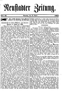 Neustadter Zeitung Samstag 15. April 1865