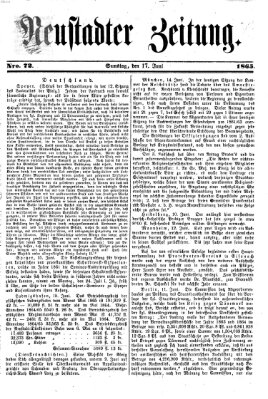 Neustadter Zeitung Samstag 17. Juni 1865
