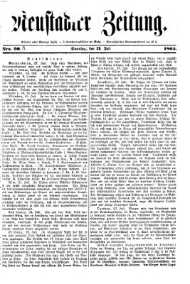 Neustadter Zeitung Samstag 29. Juli 1865