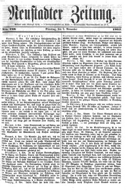 Neustadter Zeitung Dienstag 7. November 1865