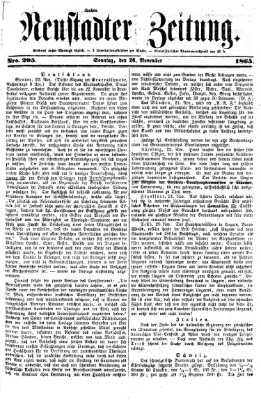 Neustadter Zeitung Sonntag 26. November 1865