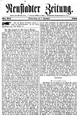 Neustadter Zeitung Donnerstag 7. Dezember 1865