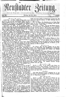 Neustadter Zeitung Freitag 16. März 1866