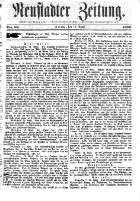 Neustadter Zeitung Sonntag 15. April 1866