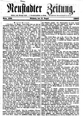 Neustadter Zeitung Mittwoch 15. August 1866