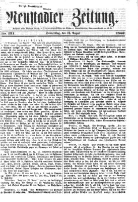 Neustadter Zeitung Donnerstag 16. August 1866