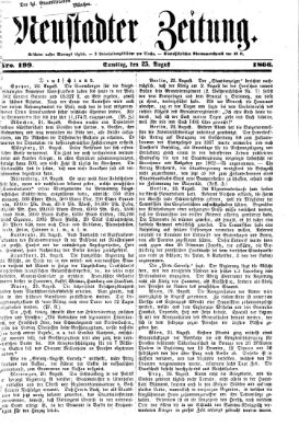 Neustadter Zeitung Samstag 25. August 1866