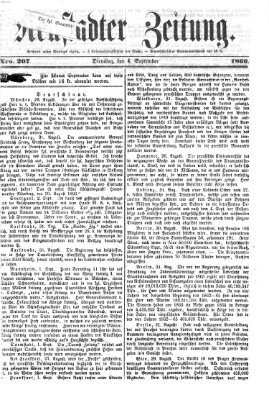Neustadter Zeitung Dienstag 4. September 1866
