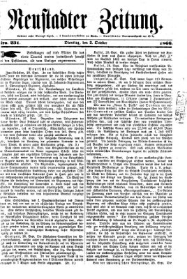 Neustadter Zeitung Dienstag 2. Oktober 1866