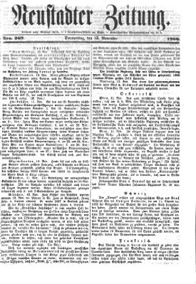 Neustadter Zeitung Donnerstag 15. November 1866