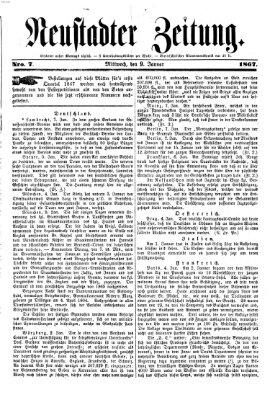 Neustadter Zeitung Mittwoch 9. Januar 1867