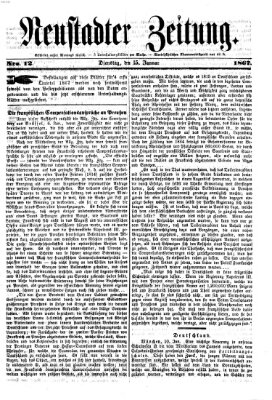 Neustadter Zeitung Dienstag 15. Januar 1867