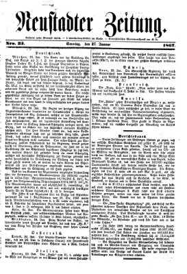 Neustadter Zeitung Sonntag 27. Januar 1867