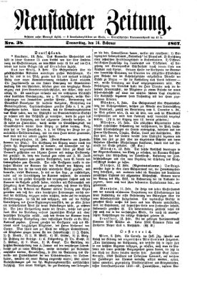 Neustadter Zeitung Donnerstag 14. Februar 1867