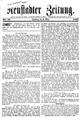 Neustadter Zeitung Samstag 2. März 1867