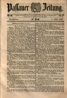 Passauer Zeitung Samstag 3. Juni 1848