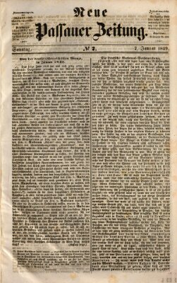 Neue Passauer Zeitung (Passauer Zeitung) Sonntag 7. Januar 1849