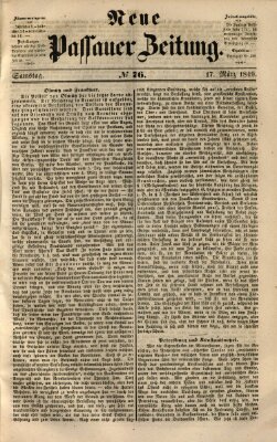 Neue Passauer Zeitung (Passauer Zeitung) Samstag 17. März 1849