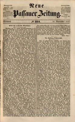 Neue Passauer Zeitung (Passauer Zeitung) Mittwoch 14. November 1849