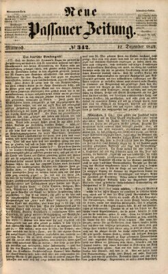 Neue Passauer Zeitung (Passauer Zeitung) Mittwoch 12. Dezember 1849