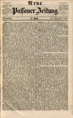 Neue Passauer Zeitung (Passauer Zeitung) Donnerstag 27. Dezember 1849
