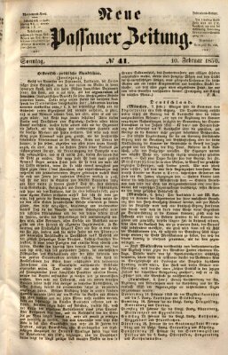 Neue Passauer Zeitung (Passauer Zeitung) Sonntag 10. Februar 1850
