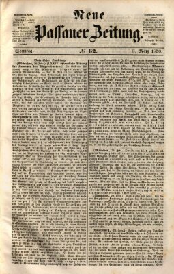 Neue Passauer Zeitung (Passauer Zeitung) Sonntag 3. März 1850