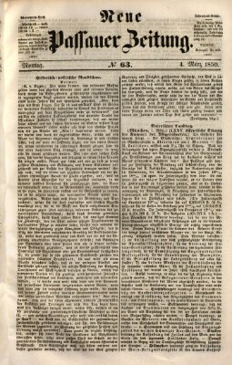 Neue Passauer Zeitung (Passauer Zeitung) Montag 4. März 1850
