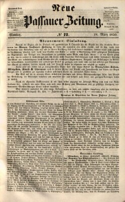 Neue Passauer Zeitung (Passauer Zeitung) Montag 18. März 1850