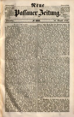 Neue Passauer Zeitung (Passauer Zeitung) Sonntag 18. August 1850