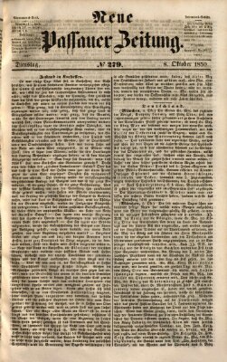 Neue Passauer Zeitung (Passauer Zeitung) Dienstag 8. Oktober 1850
