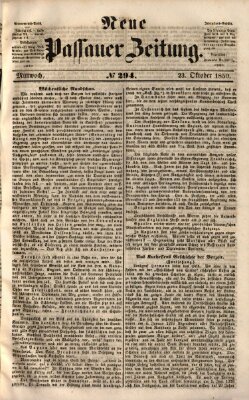 Neue Passauer Zeitung (Passauer Zeitung) Mittwoch 23. Oktober 1850