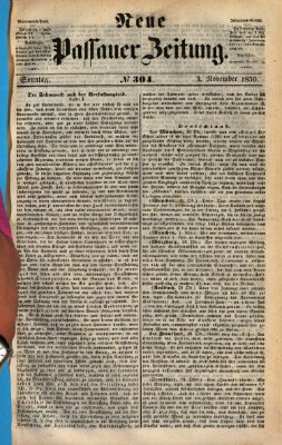 Neue Passauer Zeitung (Passauer Zeitung) Sonntag 3. November 1850