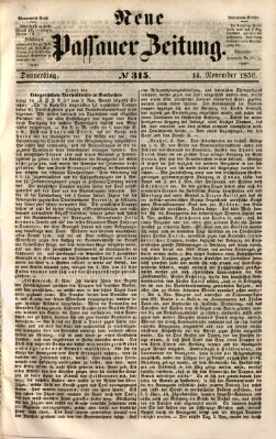 Neue Passauer Zeitung (Passauer Zeitung) Donnerstag 14. November 1850