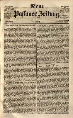 Neue Passauer Zeitung (Passauer Zeitung) Sonntag 1. Dezember 1850