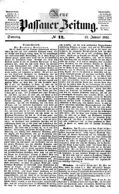 Neue Passauer Zeitung (Passauer Zeitung) Sonntag 12. Januar 1851