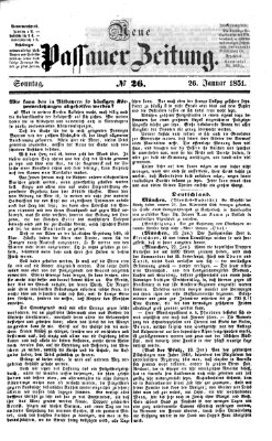 Neue Passauer Zeitung (Passauer Zeitung) Sonntag 26. Januar 1851